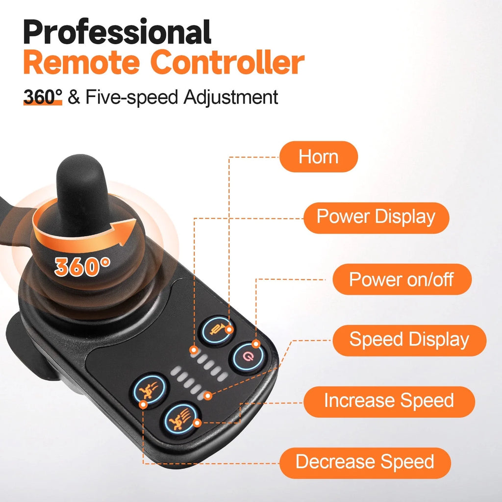 MediNex Electric Wheelchair Fashionable lightweight Orange &  Aluminum Alloy