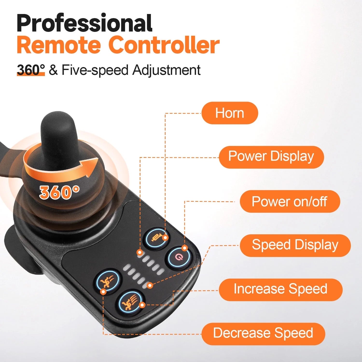 MediNex Electric Wheelchair Fashionable lightweight Orange &  Aluminum Alloy
