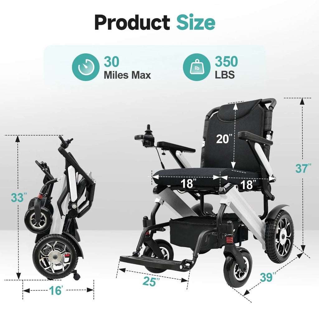 MediNex Electric Wheelchair Fashionable lightweight Silver &  Aluminum Alloy